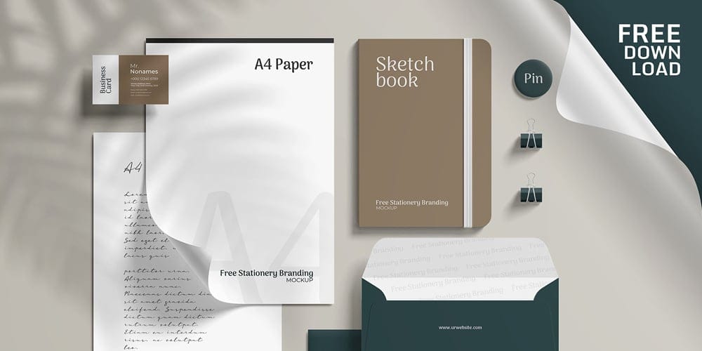 Best Free Scene Creators for Designers 123 Stationery Branding Mockup