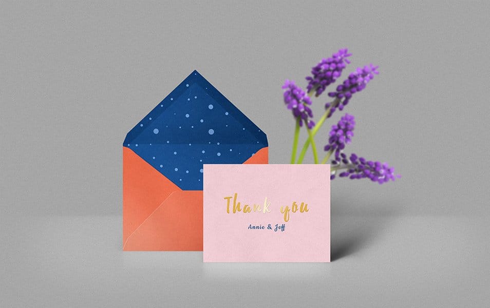 Thank You Card Envelope Mockup