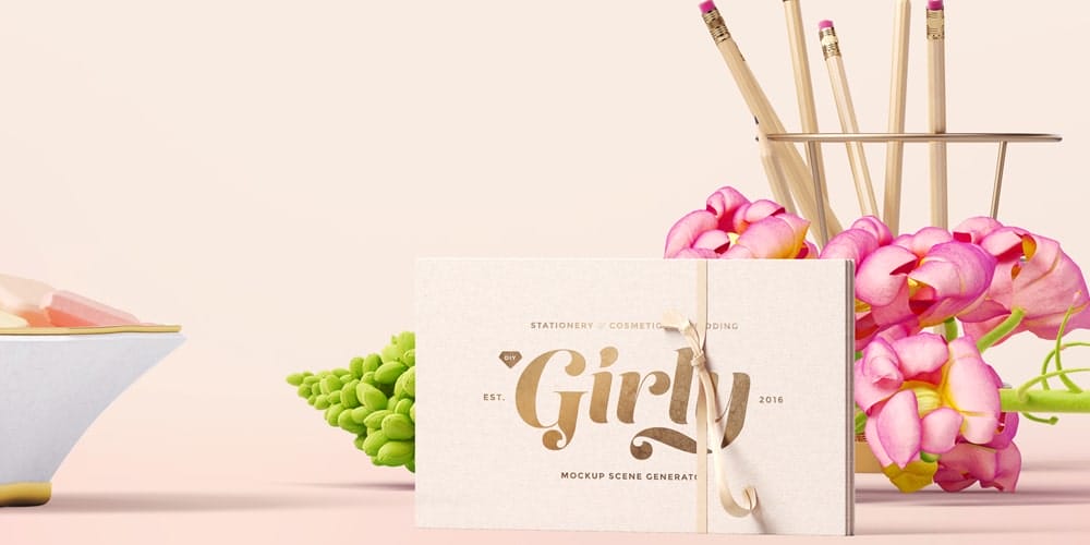 Best Free Scene Creators for Designers 68 Three Girly Branding Mockups
