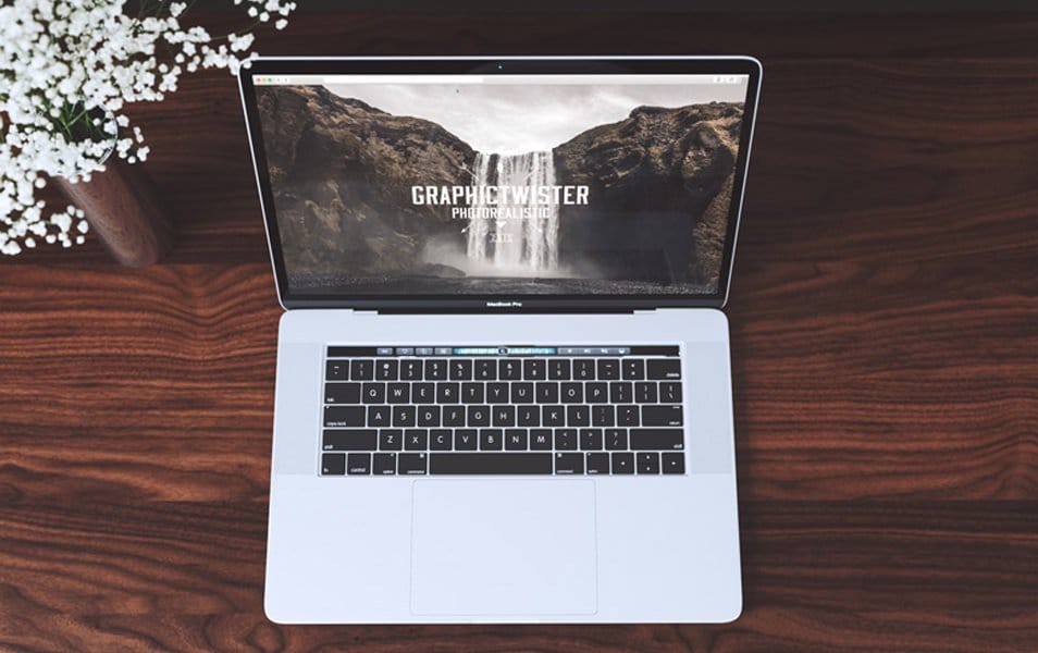 Top View MacBook Mockup