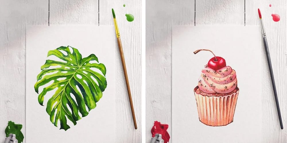 Best Free Scene Creators for Designers 17 Watercolor Mockup Scene Creator