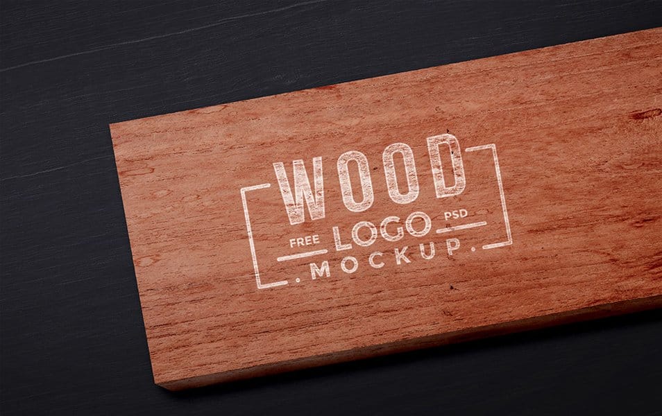 The Ultimate Collection of 2000+ Free Mockup Templates PSD Designs 185 Wood Logo Mockup PSD