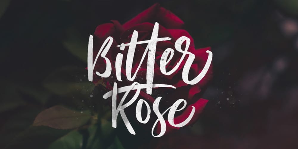 200+ Great Free Fonts for Designers 545 Bitter Rose Brush Font