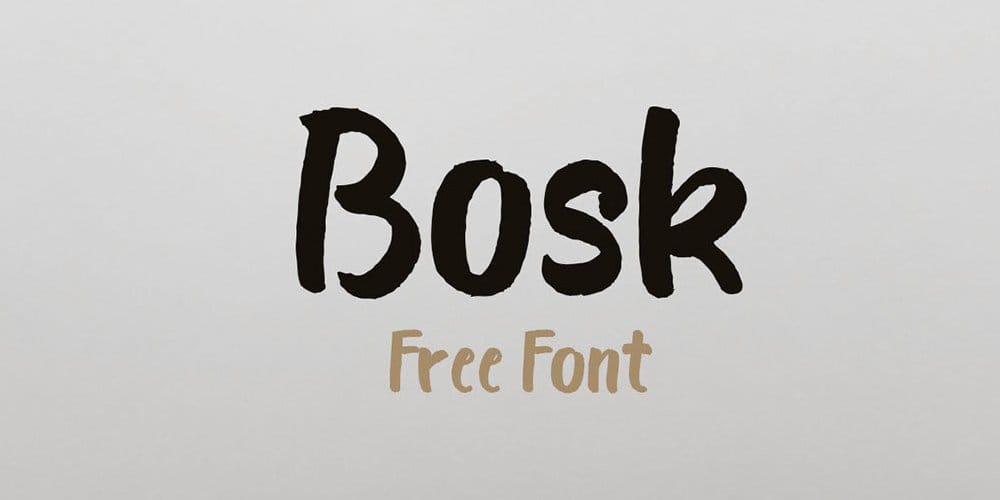 200+ Great Free Fonts for Designers 555 Bosk Handmade Brush Font