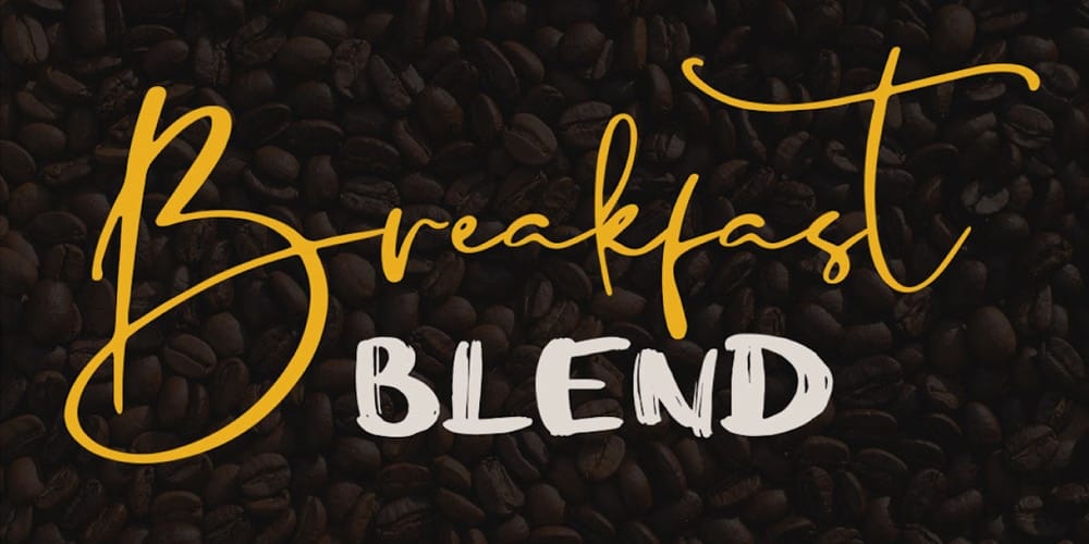 Breakfast Blend Brush Font