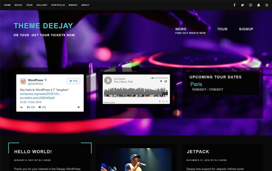 Deejay Responsive WordPress Theme