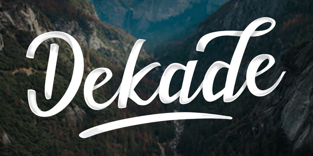 Dekade Brush Font