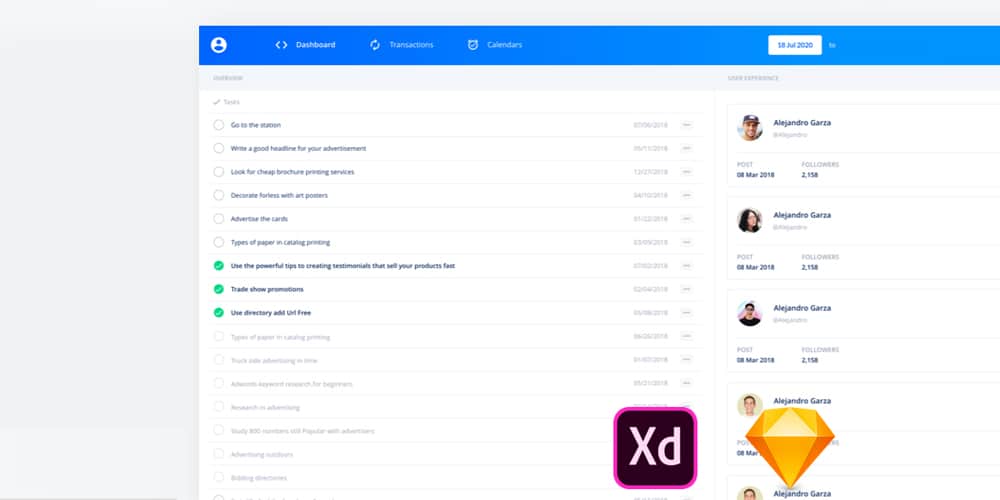 Free Dashboard UI Design PSD 221 Free Admin UI Kit