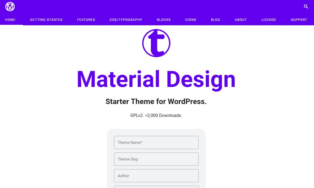 20+ Free Material Design WordPress Themes 2024 24 Material Design Starter Theme for WordPress