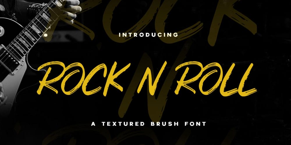 Rock N Roll Textured Brush Font