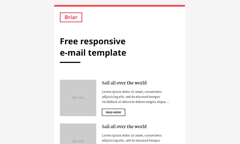 60+ Responsive HTML Email Newsletter Templates 69 Briar