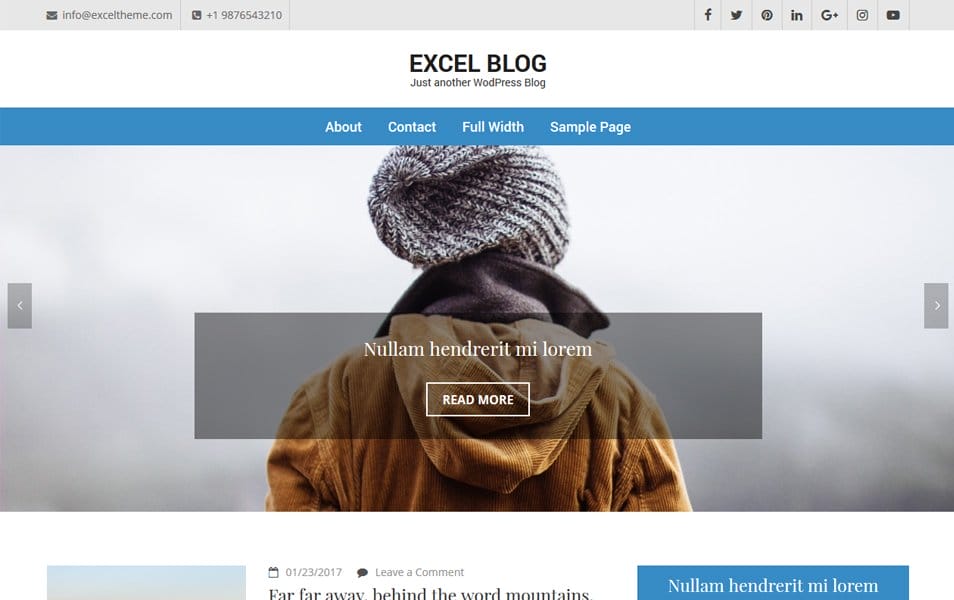 50+ Popular Free Personal Blog WordPress Themes 2024 9 Excel Blog