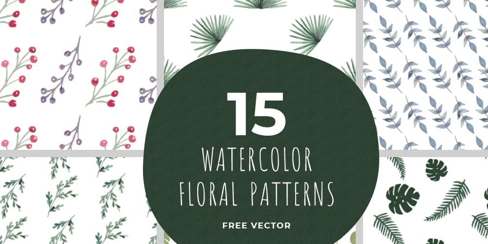 Ultimate Collection of Free Patterns 82 Watercolor Floral Vector Pattern