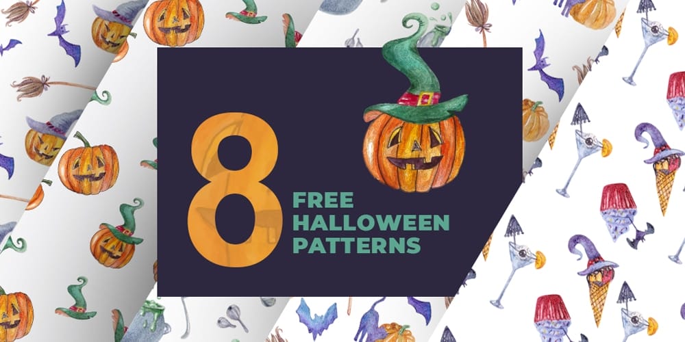 Ultimate Collection of Free Patterns 127 Watercolor Halloween Seamless Patterns