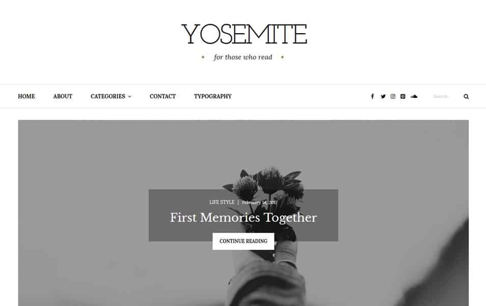50+ Popular Free Personal Blog WordPress Themes 2024 25 Yosemite Lite