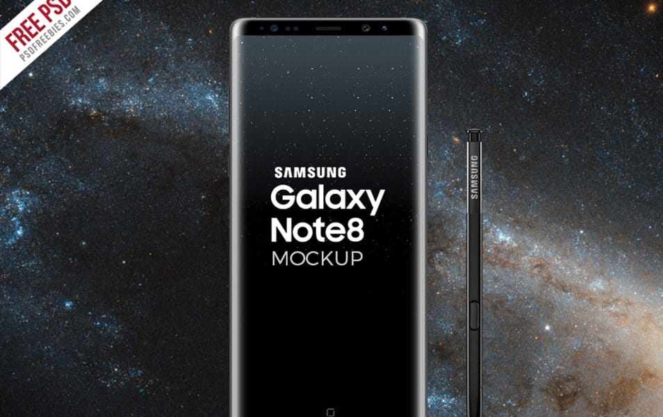 Galaxy Note 8 Mockup PSD