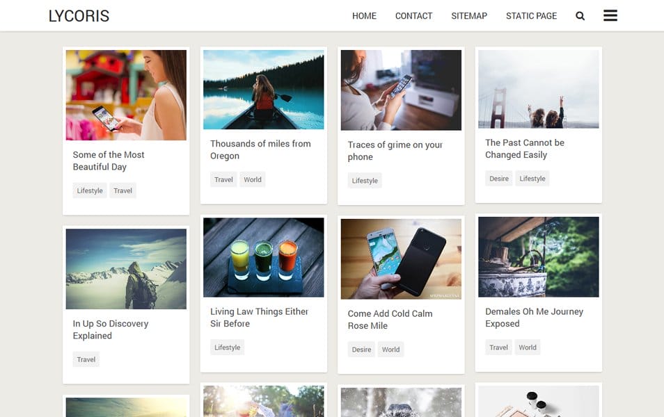 40+ Latest Free Gallery Style Blogger Templates 2022 2 Lycoris Responsive Blogger Template
