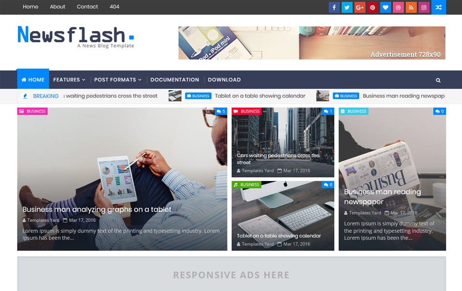 300+ Best Free Responsive Blogger Templates 2025 321 Newsflash Responsive Blogger Template