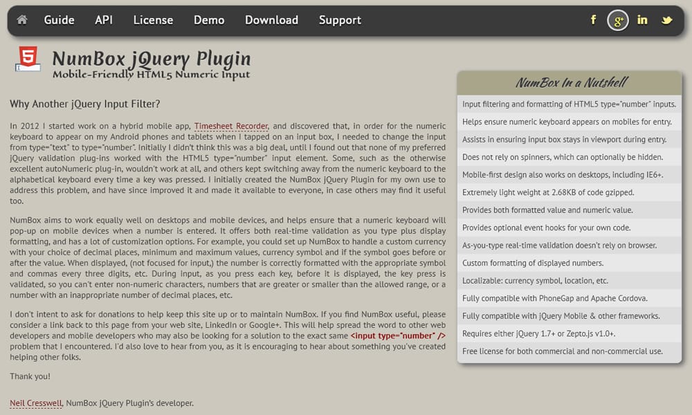 25+ jQuery Form Validation Plugins 31 Numbox