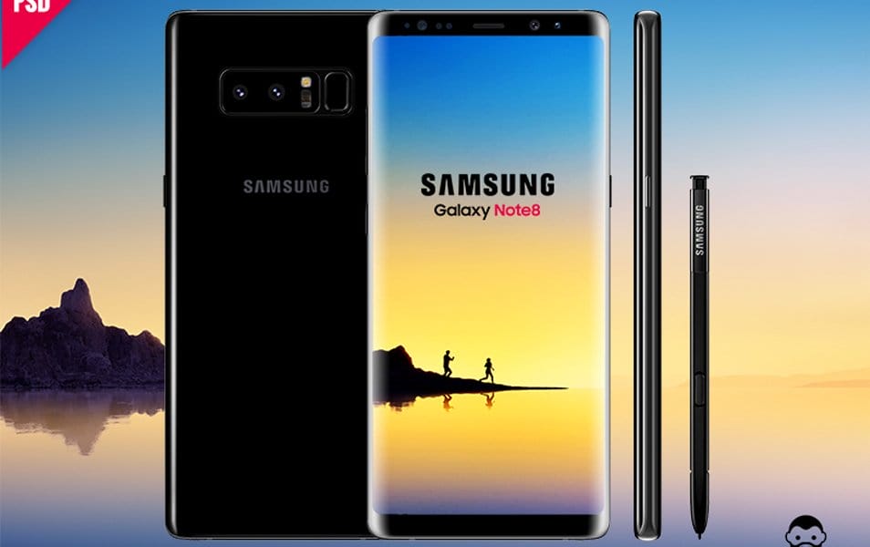 Samsung Galaxy Note 8 Mockup Free PSD