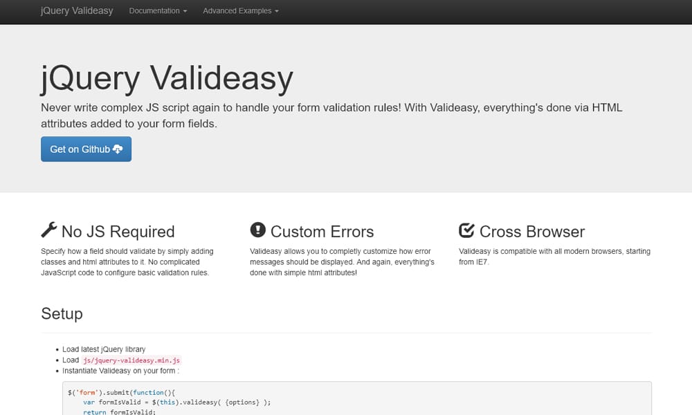 25+ jQuery Form Validation Plugins 29 jQuery Valideasy