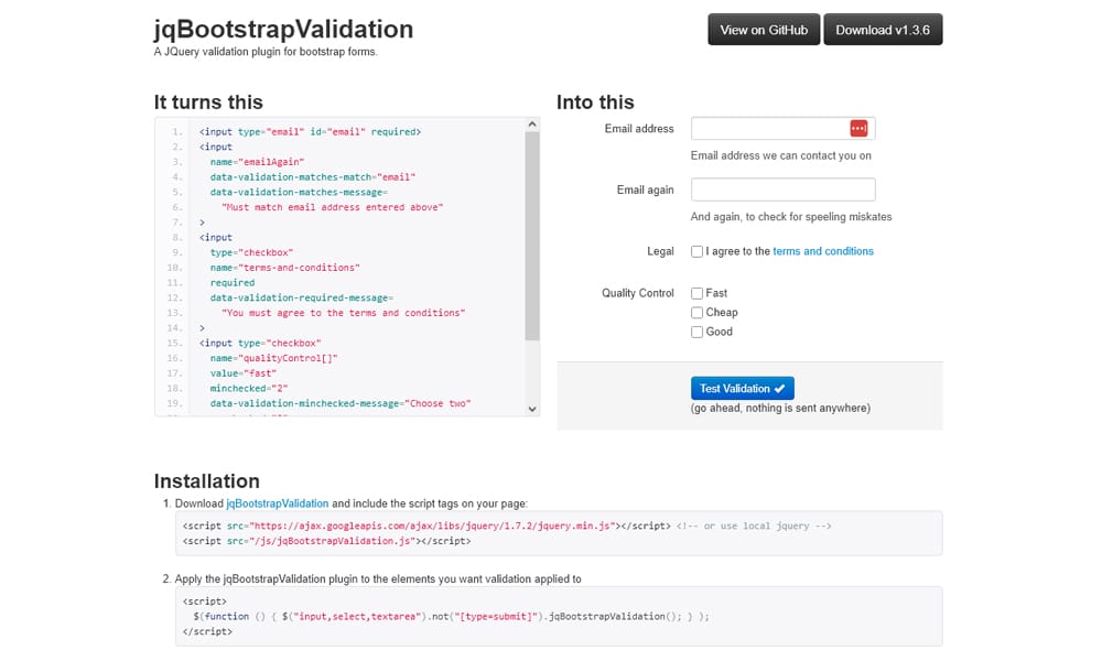 25+ jQuery Form Validation Plugins 33 jqBootstrapValidation