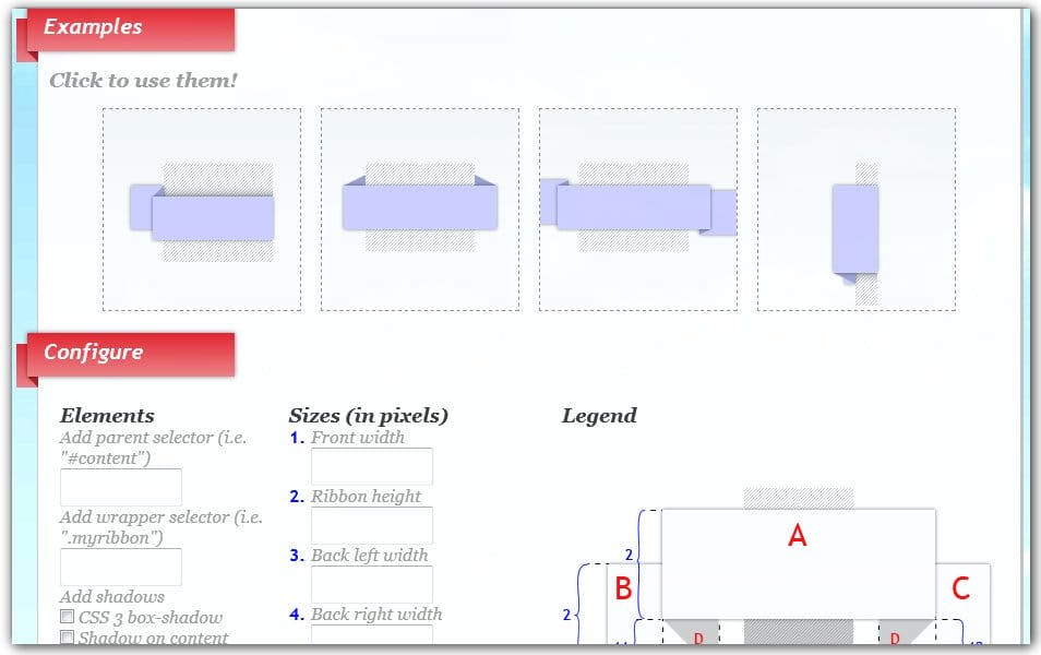The Ultimate Collection of CSS Generators 314 3D Ribbon Generator | CSS3d
