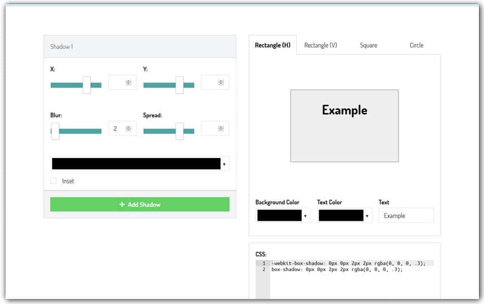 The Ultimate Collection of CSS Generators 257 Box Shadow Generator | Talesoft