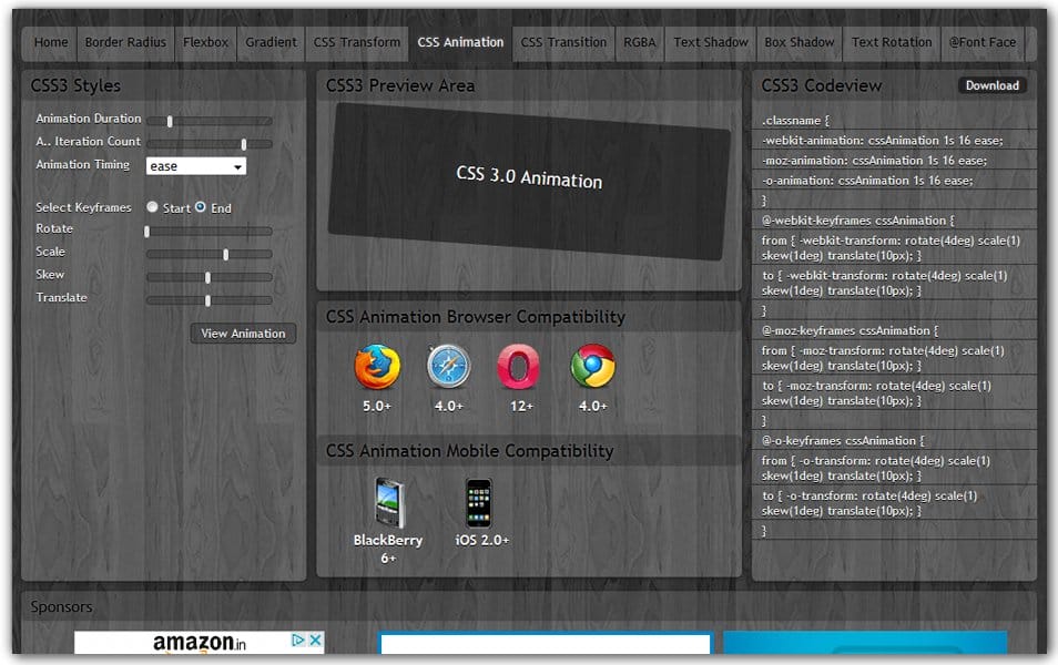 The Ultimate Collection of CSS Generators 32 CSS Animation | CSS3 Maker