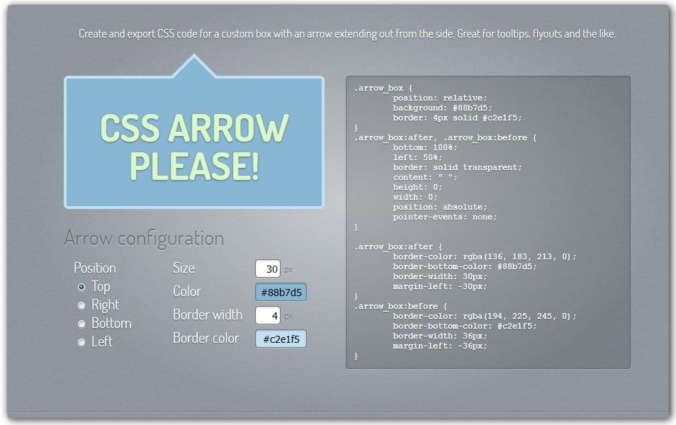 The Ultimate Collection of CSS Generators 346 CSS Arrow Please