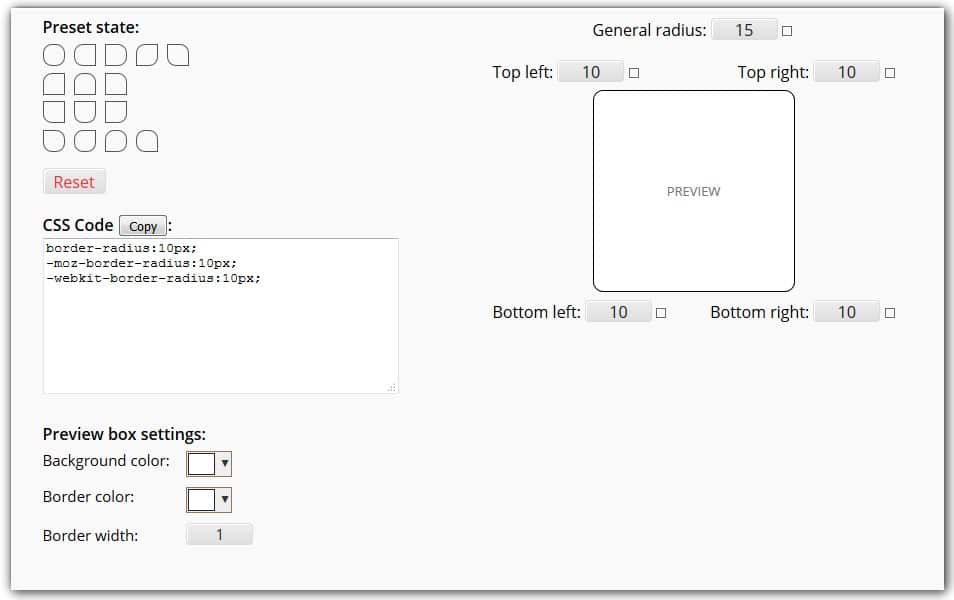 The Ultimate Collection of CSS Generators 217 CSS Border Radius Generator | CSS Plant