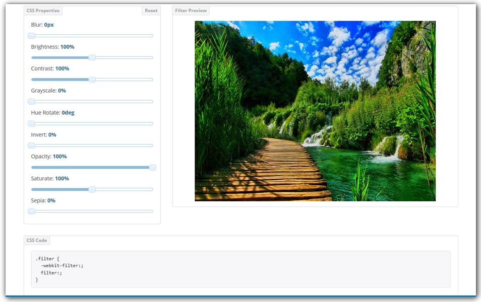 The Ultimate Collection of CSS Generators 334 CSS Filter Generator | CSS Portal