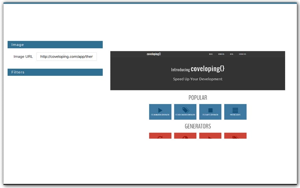The Ultimate Collection of CSS Generators 338 CSS Filter Generator | Coveloping
