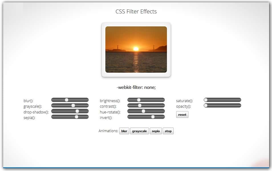 The Ultimate Collection of CSS Generators 335 CSS Filters