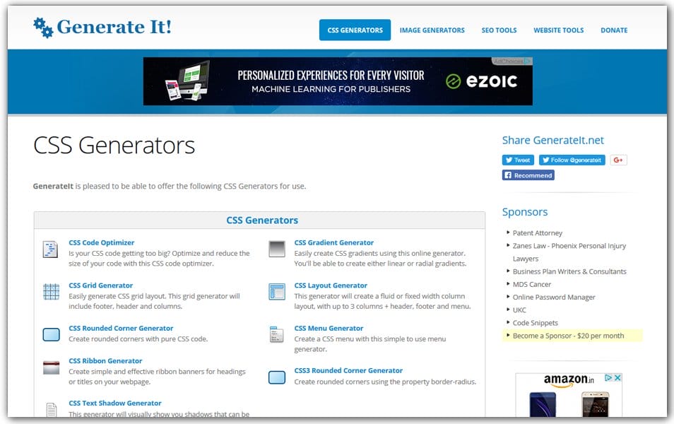 The Ultimate Collection of CSS Generators 4 CSS Generators | GenerateIt