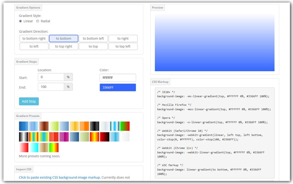 The Ultimate Collection of CSS Generators 71 CSS Gradient Generator | GenerateIt