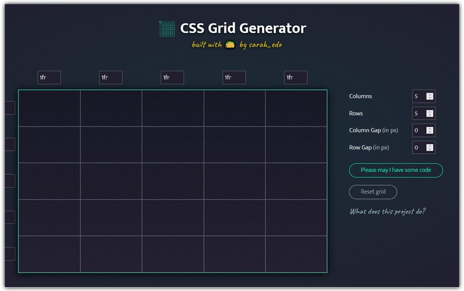 The Ultimate Collection of CSS Generators 151 CSS Grid Generator