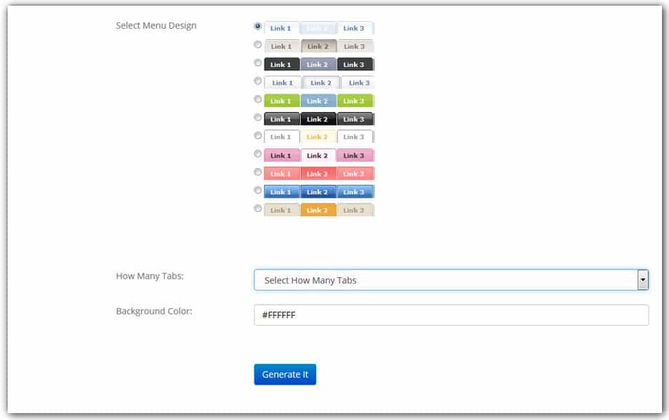 The Ultimate Collection of CSS Generators 310 CSS Menu Generator | GenerateIt
