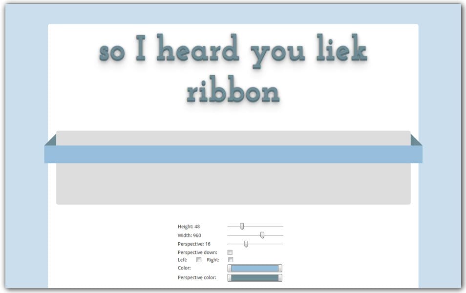 The Ultimate Collection of CSS Generators 311 CSS Ribbon Generator