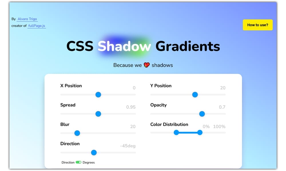 The Ultimate Collection of CSS Generators 76 CSS Shadow Gradients