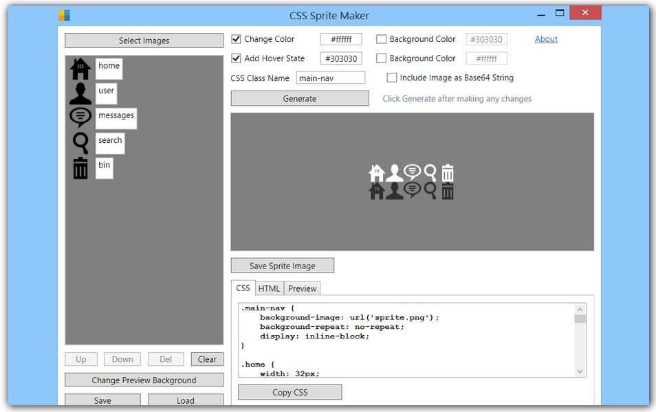 The Ultimate Collection of CSS Generators 112 CSS Sprite Maker