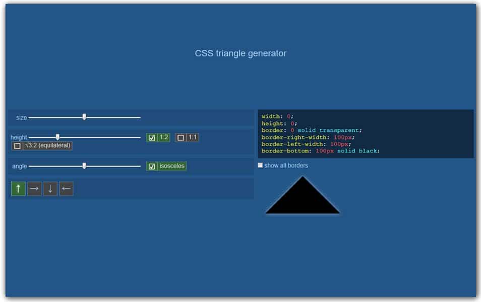 The Ultimate Collection of CSS Generators 363 CSS Triangle Generator | yukulele