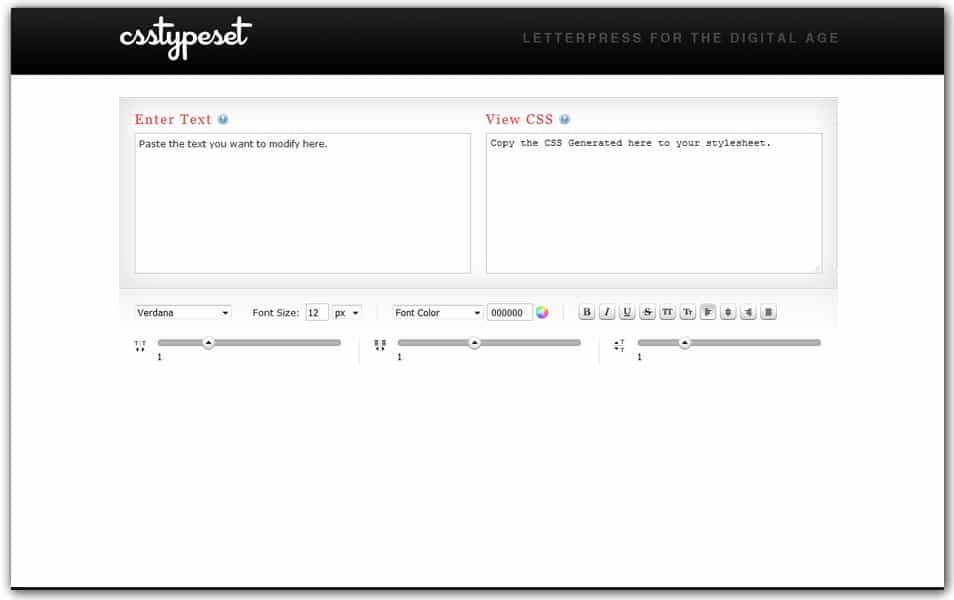 The Ultimate Collection of CSS Generators 409 CSS Type Set