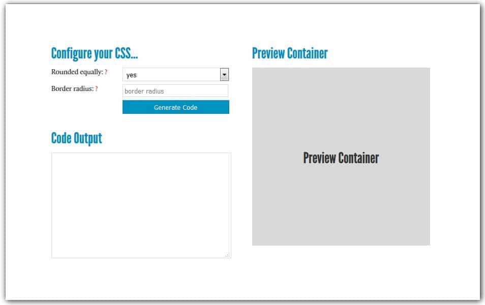 The Ultimate Collection of CSS Generators 225 CSS3 Border Radius Generator | HTML5/CSS3 Box