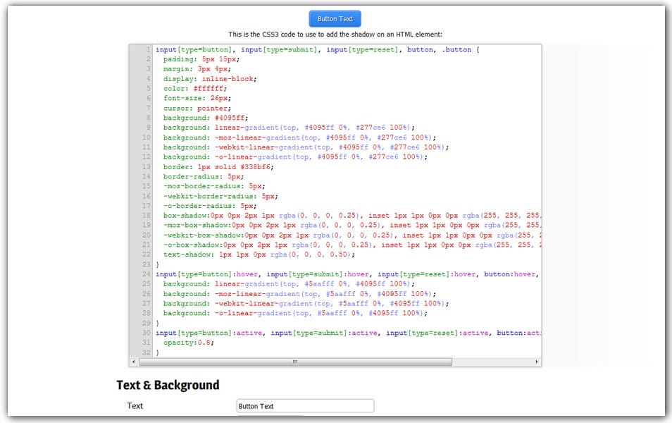 The Ultimate Collection of CSS Generators 94 CSS3 Button Generator | Webestools
