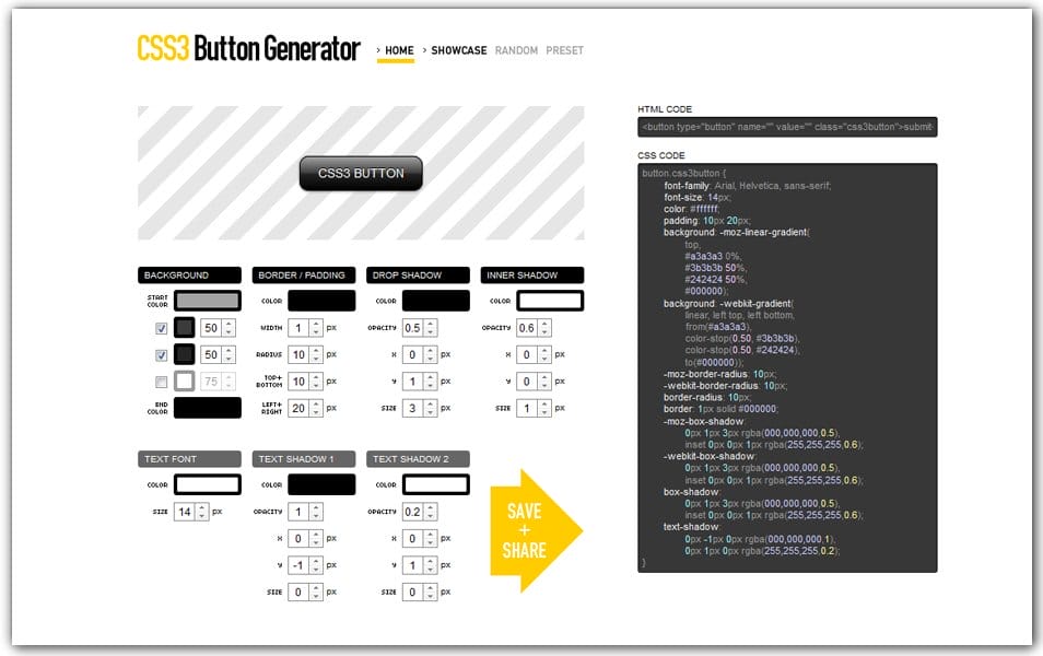 The Ultimate Collection of CSS Generators 80 CSS3 Button Generator
