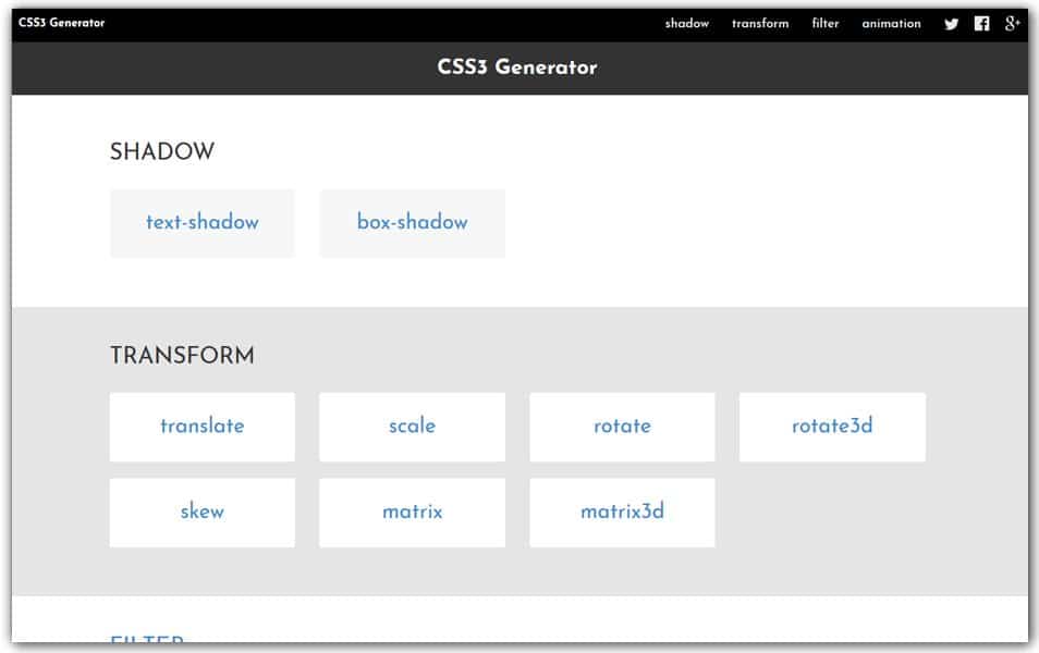 The Ultimate Collection of CSS Generators 19 CSS3 Generator | DS OverDesign