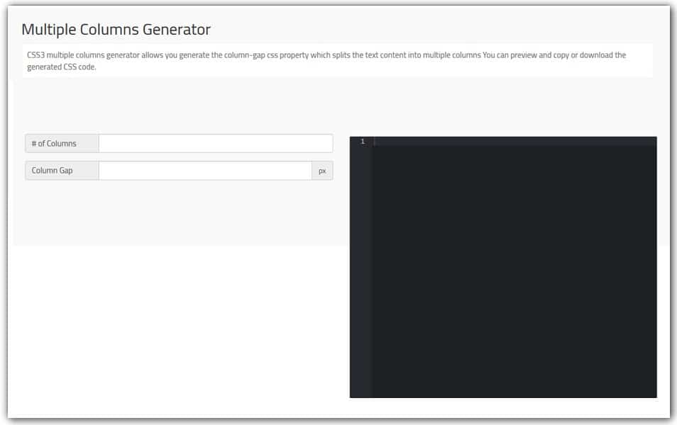 The Ultimate Collection of CSS Generators 286 CSS3 Multiple Columns Generator | Doodle Nerd