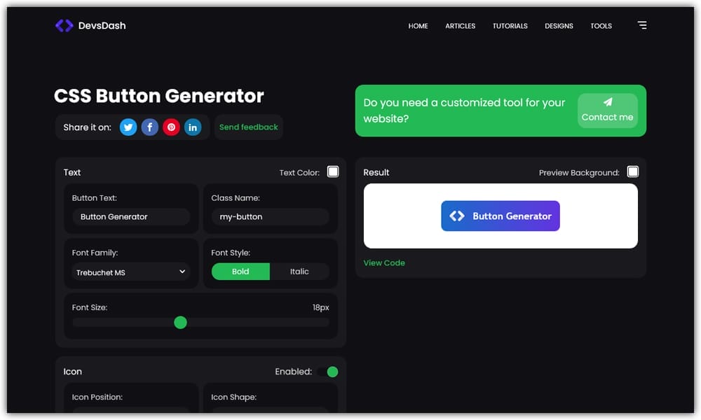 The Ultimate Collection of CSS Generators 79 CSS Button Generator