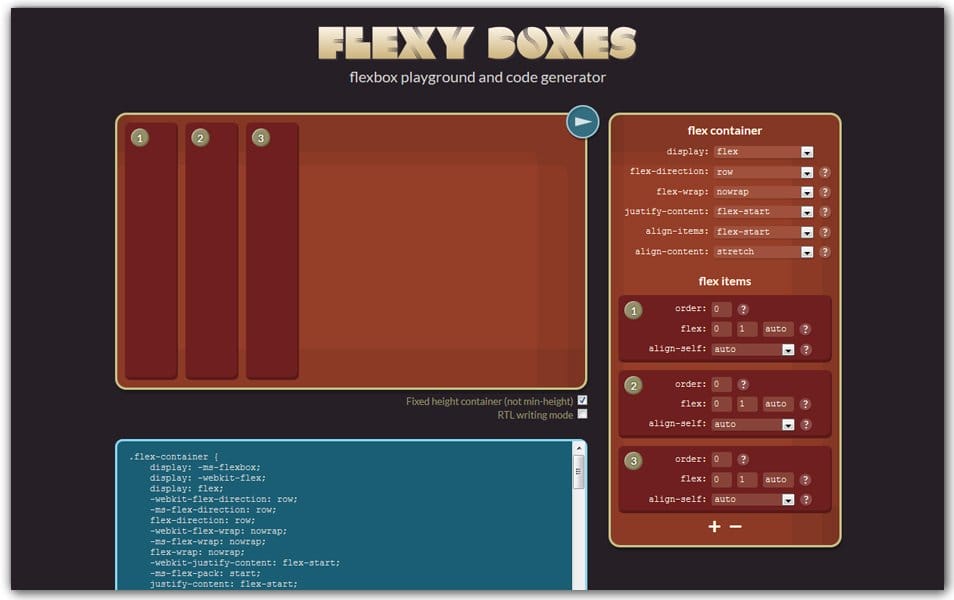 The Ultimate Collection of CSS Generators 156 Flexy Boxes